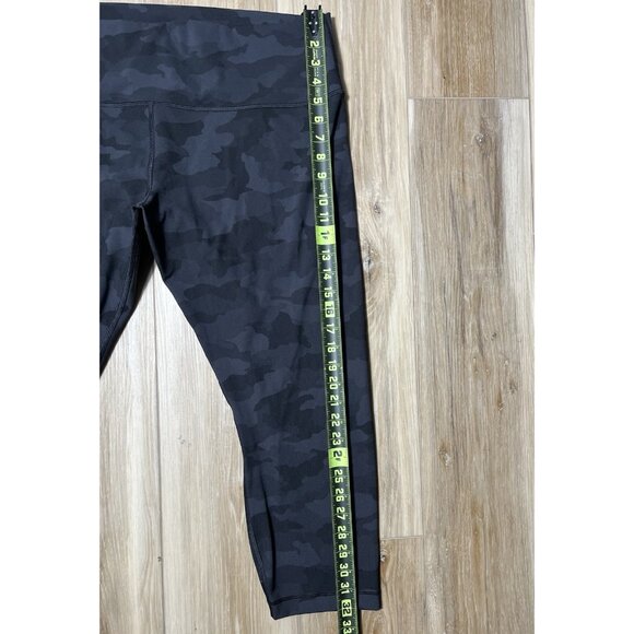 Lululemon Wunder Under High-Rise Tight Black Camo Cropped Leggings- Size 20 - Picture 15 of 16